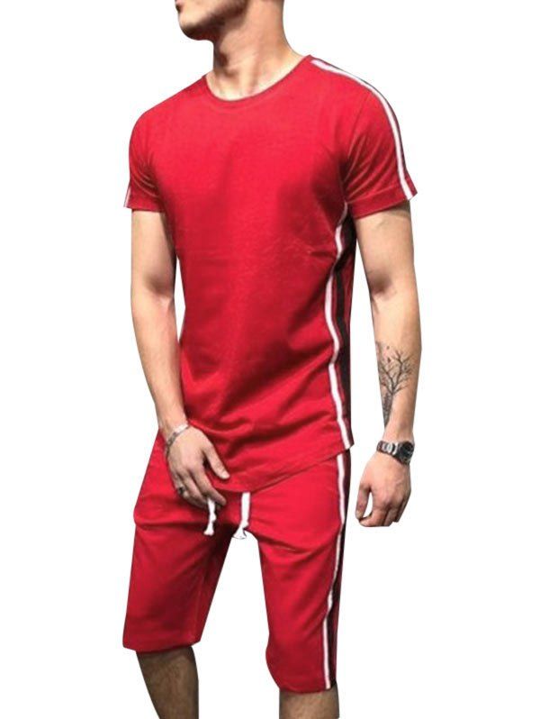 

Casual Style T-shirt and Shorts, Red