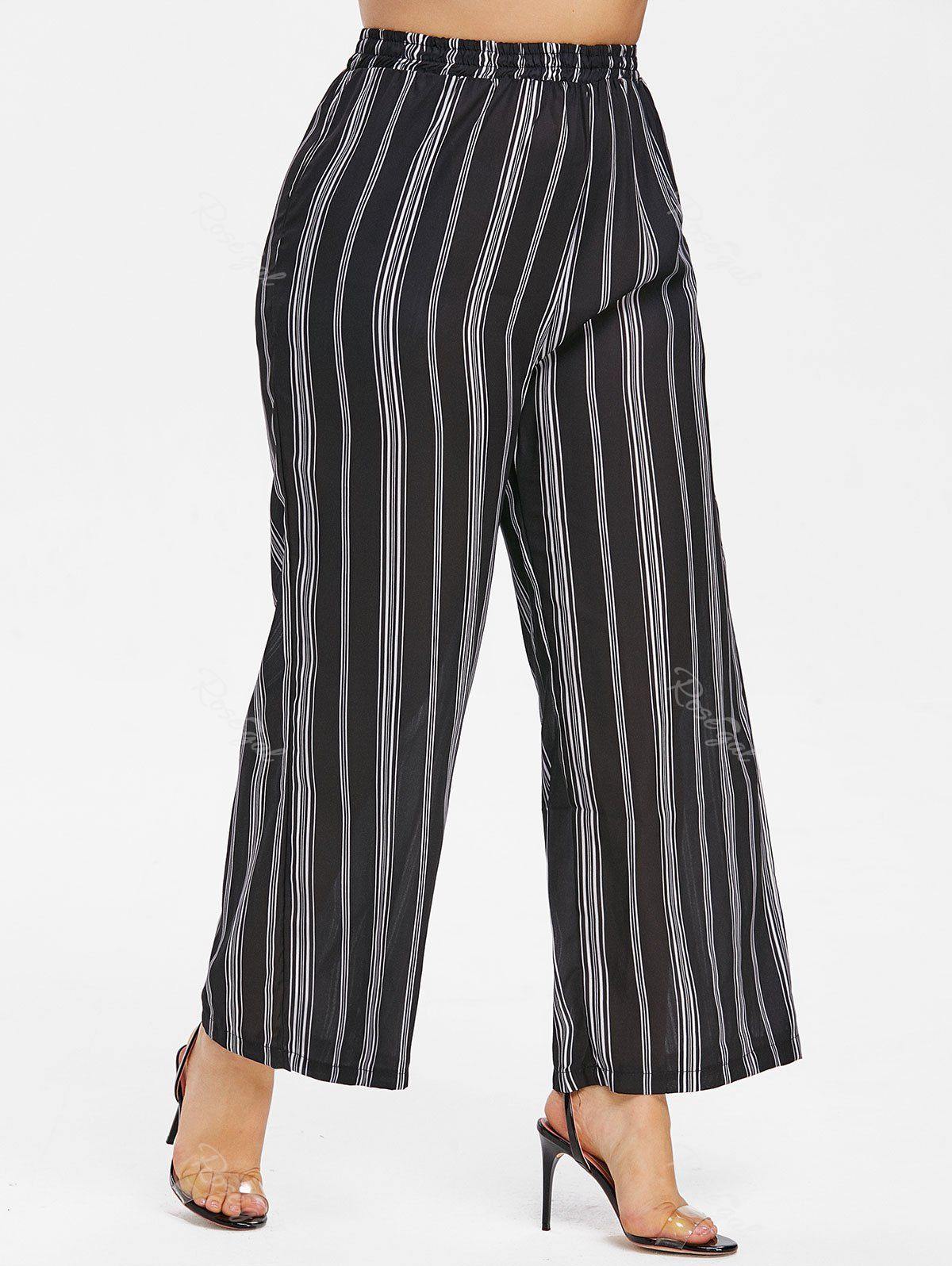 plus size striped pants