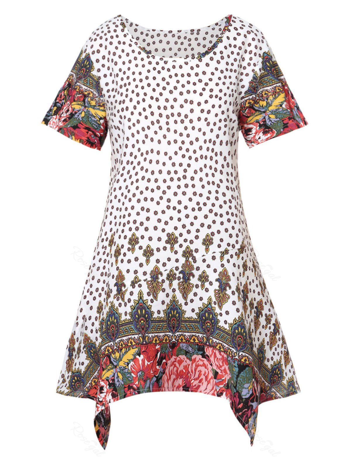 

Plus Size Printed Tunic Blouse, Multi