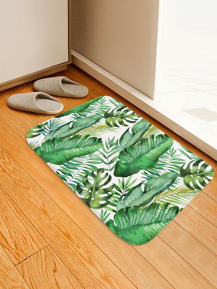 [27% OFF] Leaf Pattern Floor Rug | Rosegal