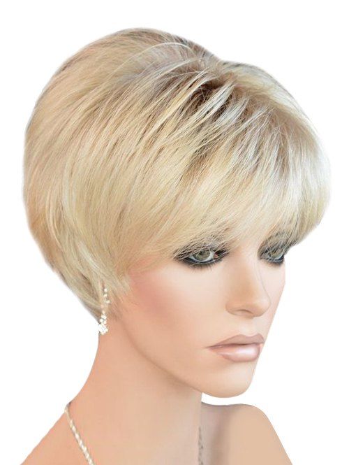 

Free Part Short Straight Synthetic Wig, Multi