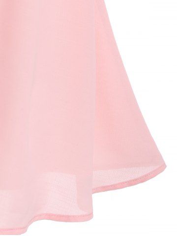 

Chiffon Crochet Insert Cami Mini Dress, Pink rose