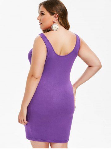 

Rosegal Plus Size Mini Tank Dress, Purple