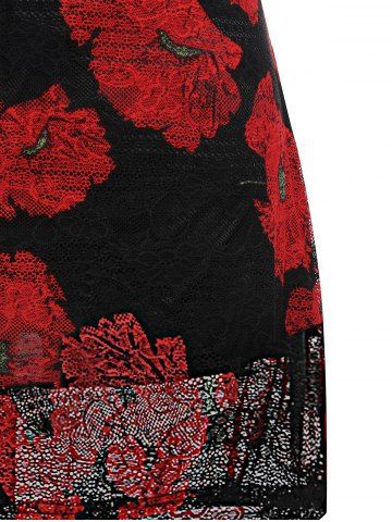 

Plus Size Printed Tunic Tank Top, Black