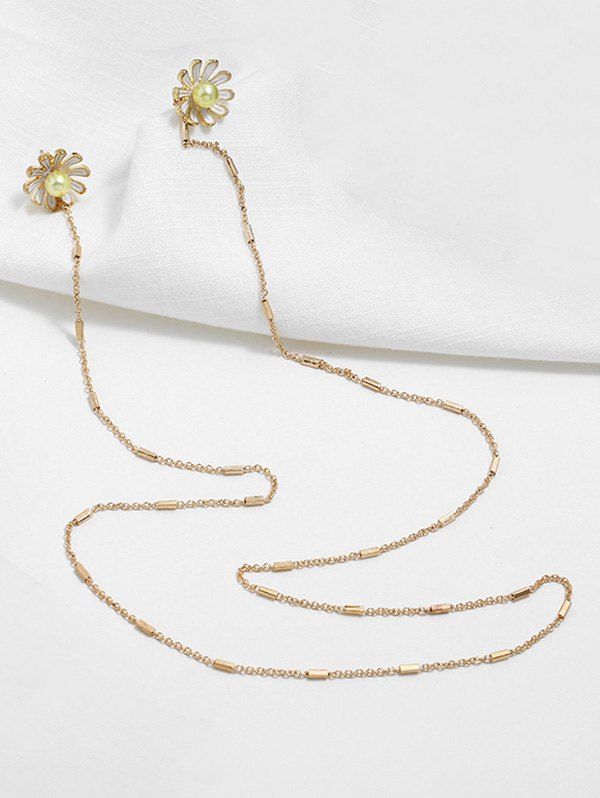 

Flower Daisy Shape Earring Necklace, Gold