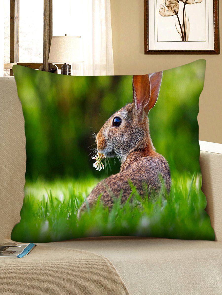 

Easter Rabbit 3D Print Pillow Case, Green onion