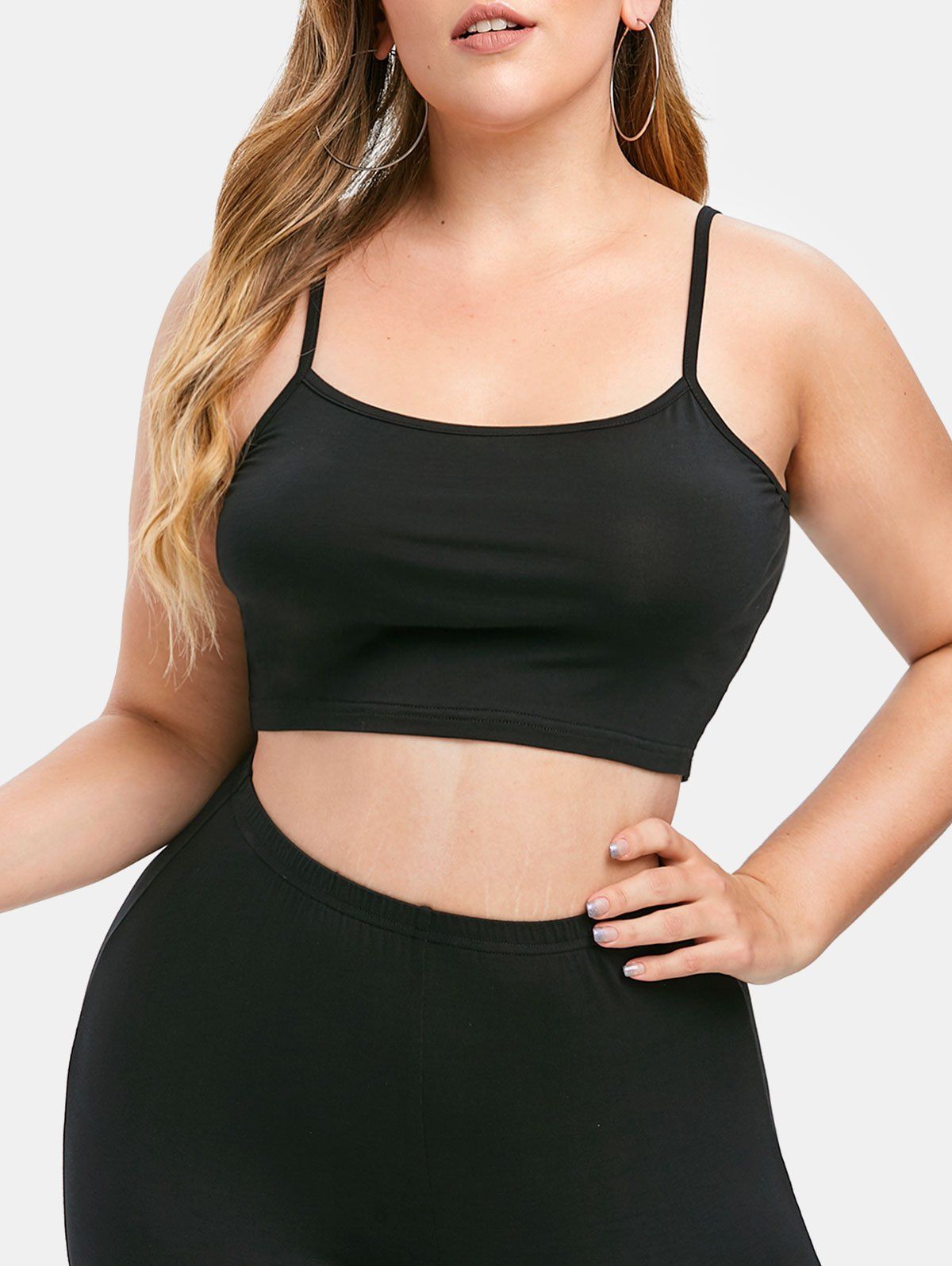 

Rosegal Plus Size Crop Camisole, Black