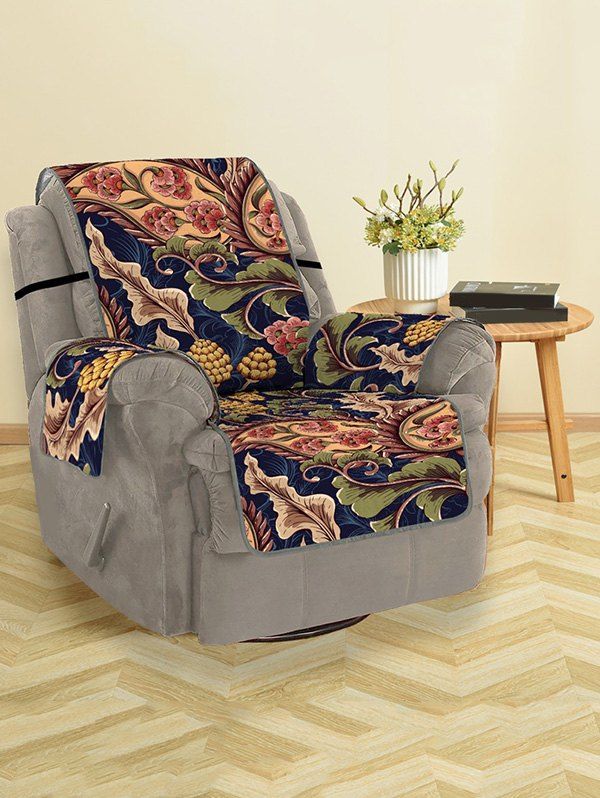 

Elegant Oil Painting Apricot Tree Pattern Couch Cover, Multi