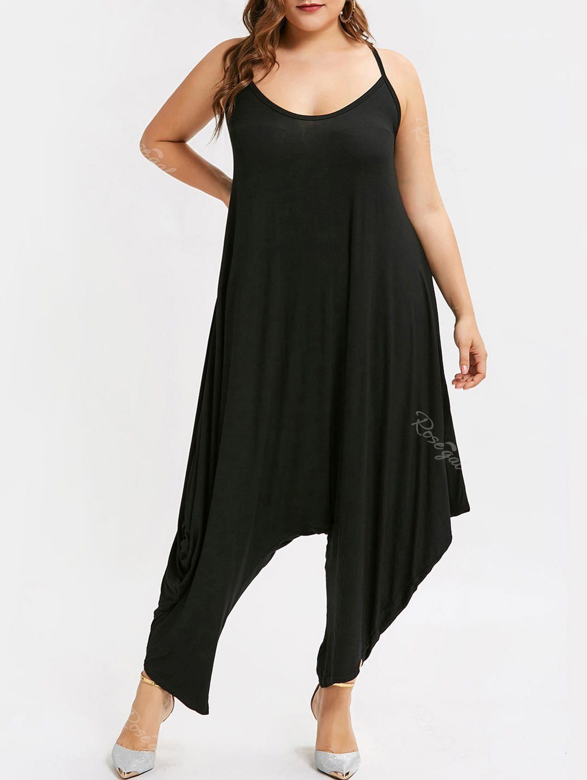 [41% OFF] Plus Size Baggy Cami Jumpsuit | Rosegal