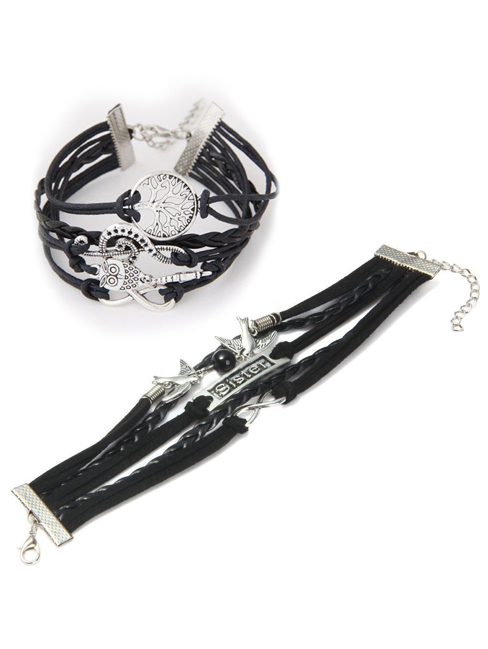

Braided Two-piece Bracelet Set, Multi