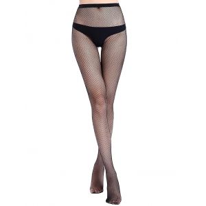 

Hollow Mesh Fishing Net Pantyhose, Black