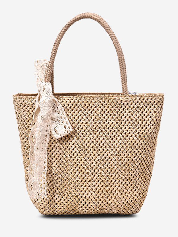 

Casual Portable Straw Bag, Khaki