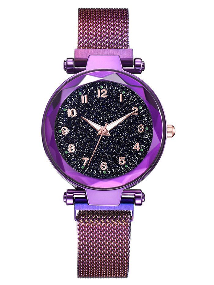 

Noble Galaxy Pattern Quartz Watch, Purple
