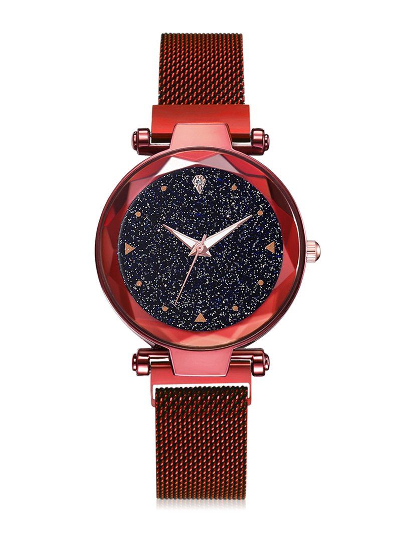 

Starry Sky Noble Magnetic Buckle Quartz Watch, Red