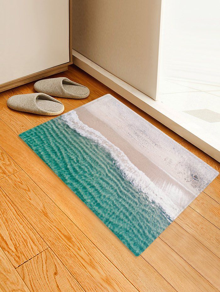 

Sea Beach Pattern Floor Rug, Multi-a