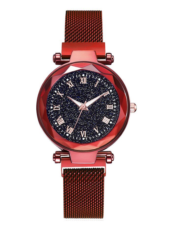 

Starry Sky Luminous Quartz Watch, Red