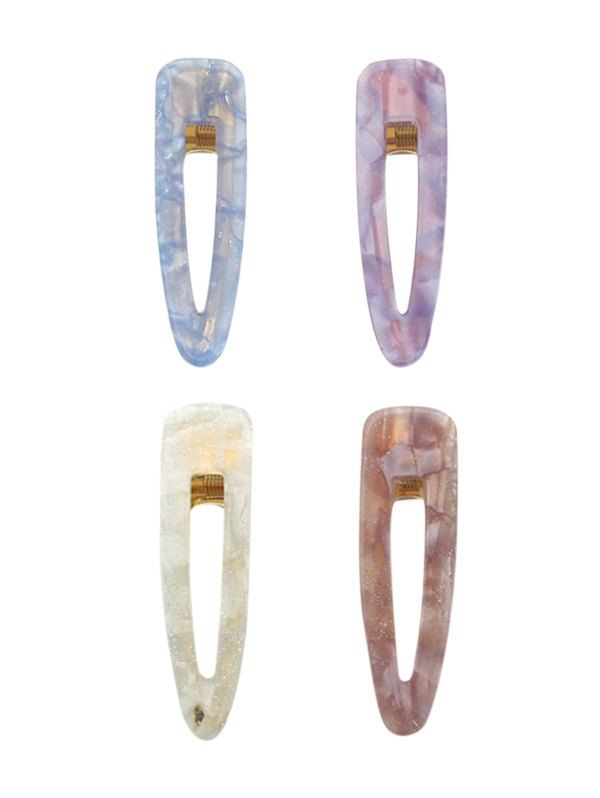 

4Pcs Sweet Hollow Hair Clip Set, Multi-a