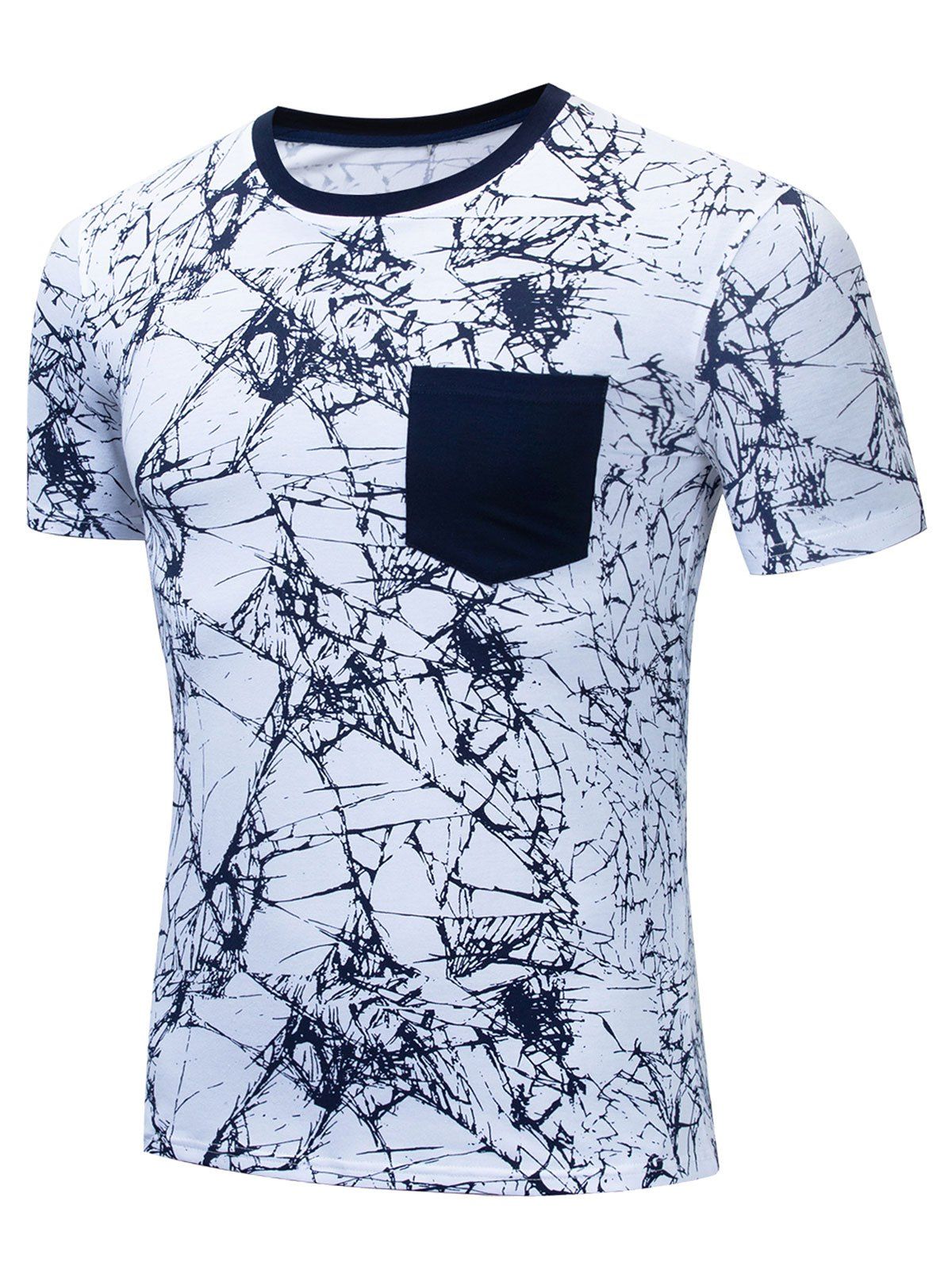 

Pocket Decoration Short Sleeves T-shirt, White