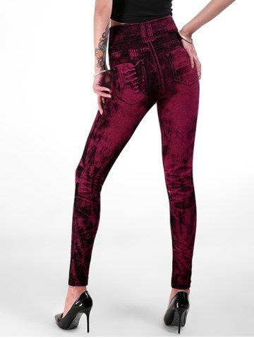 

High Rise Fitted Jeggings, Hot pink