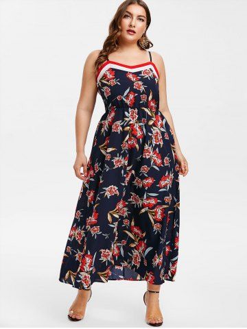 

Plus Size Floral Maxi Dress, Multi-a