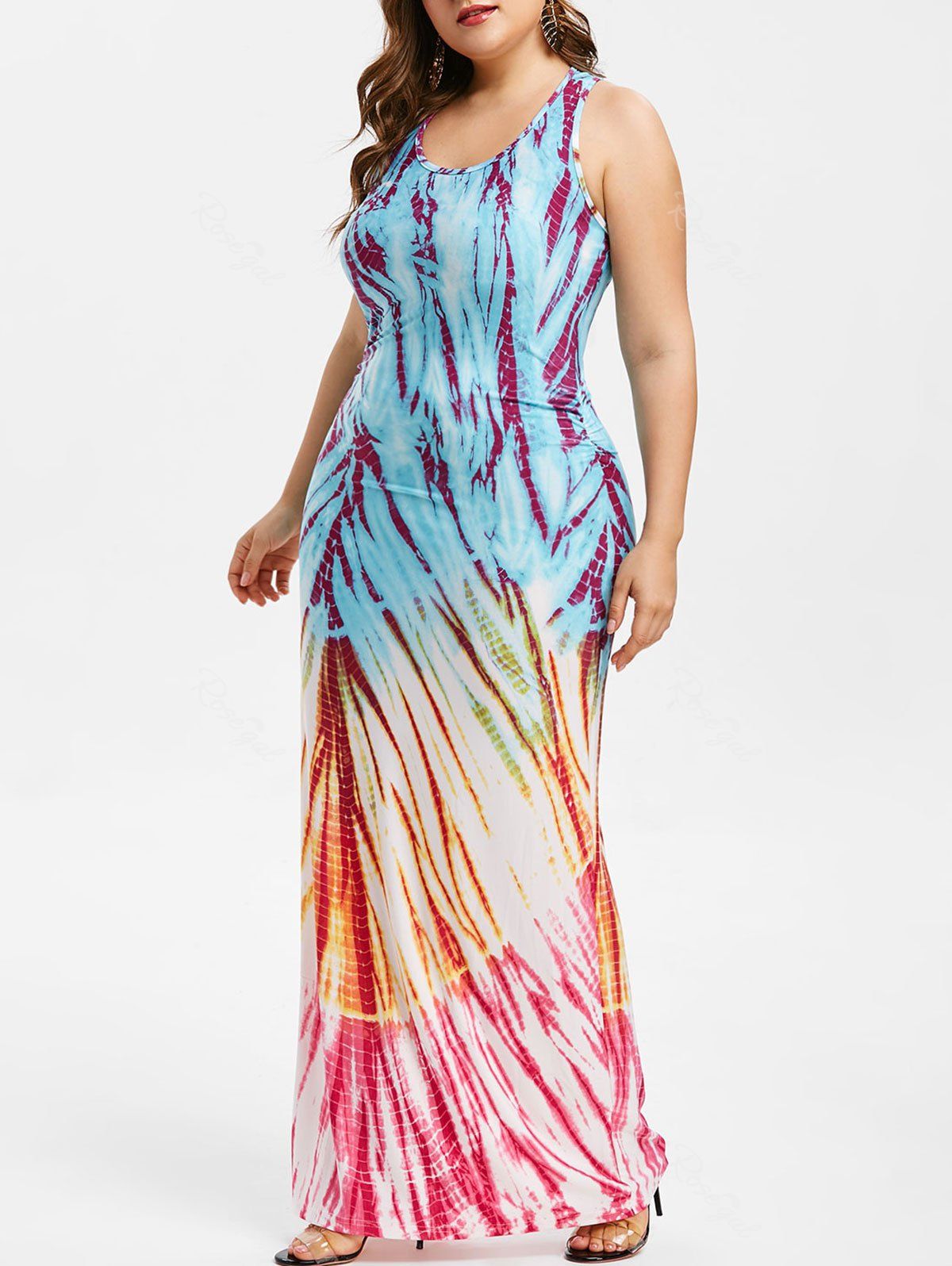 plus size racerback maxi dress