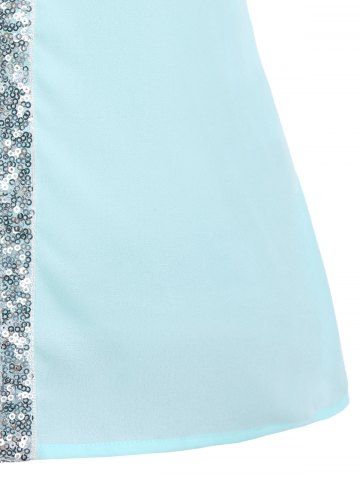 

Glitter Flare Tank Top, Light slate