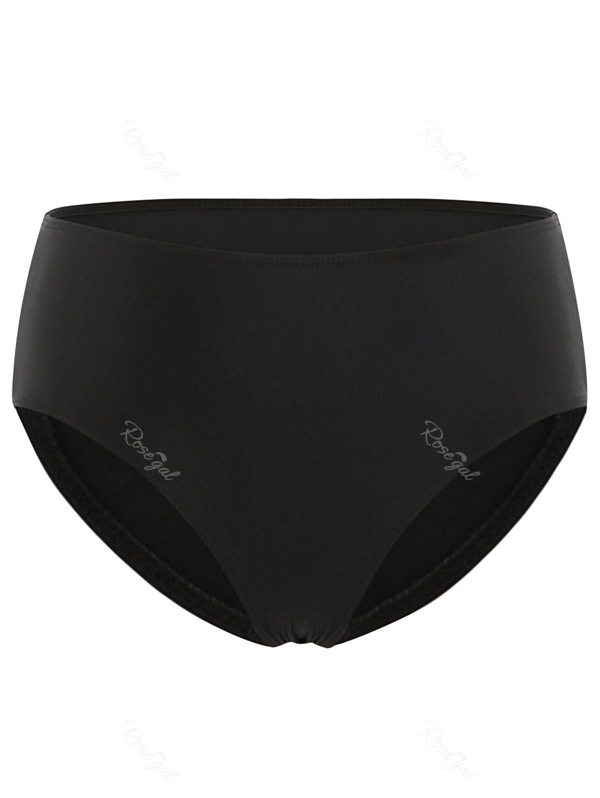 

Plus Size Mid Waist Beach Bottoms, Multi-a