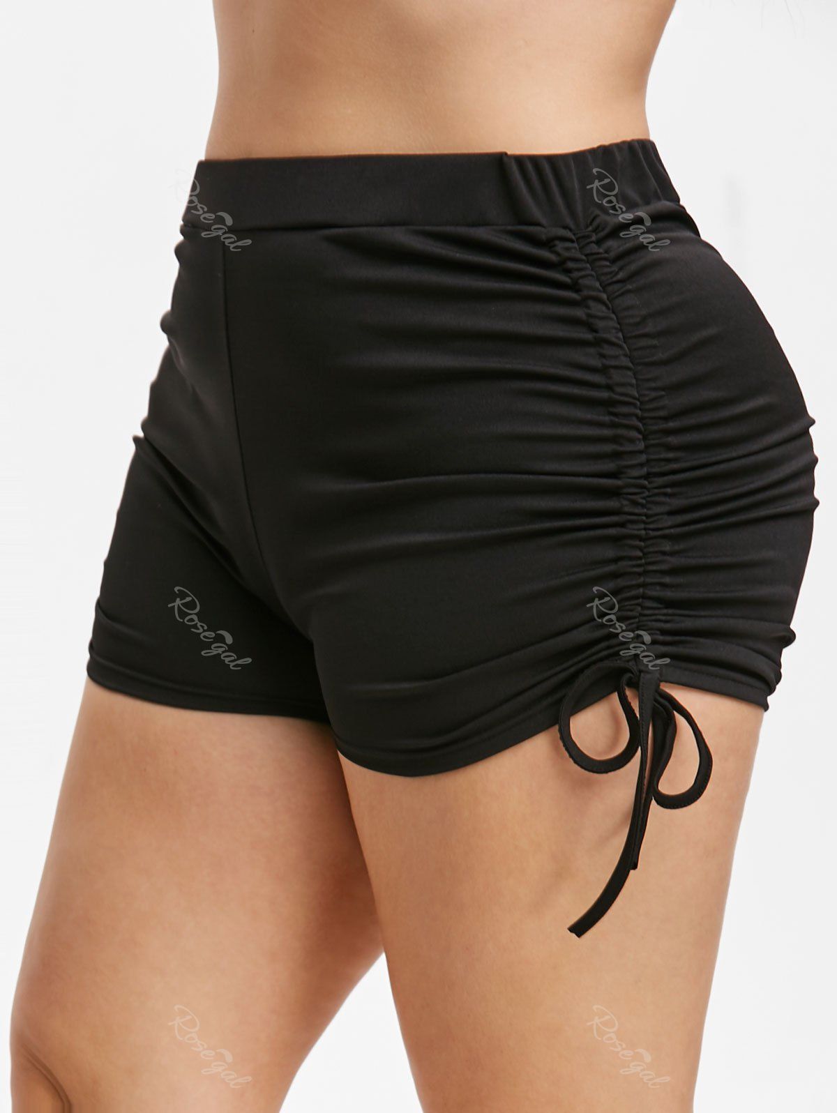 

Cinched Plus Size Short Leggings, Black