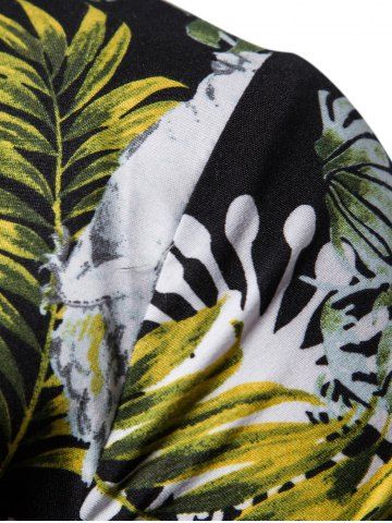 

Floral Animal Print Long Sleeves Shirt, Green onion