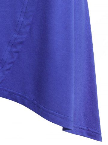 

Plus Size High Low Tunic Tank Top, Navy blue