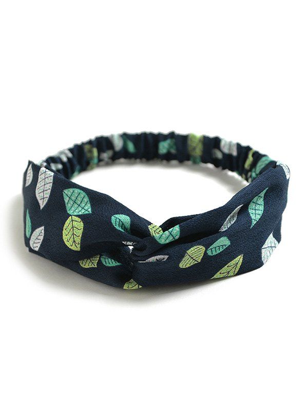 

Print Leaf Cloth Elastic Headband, Cadetblue