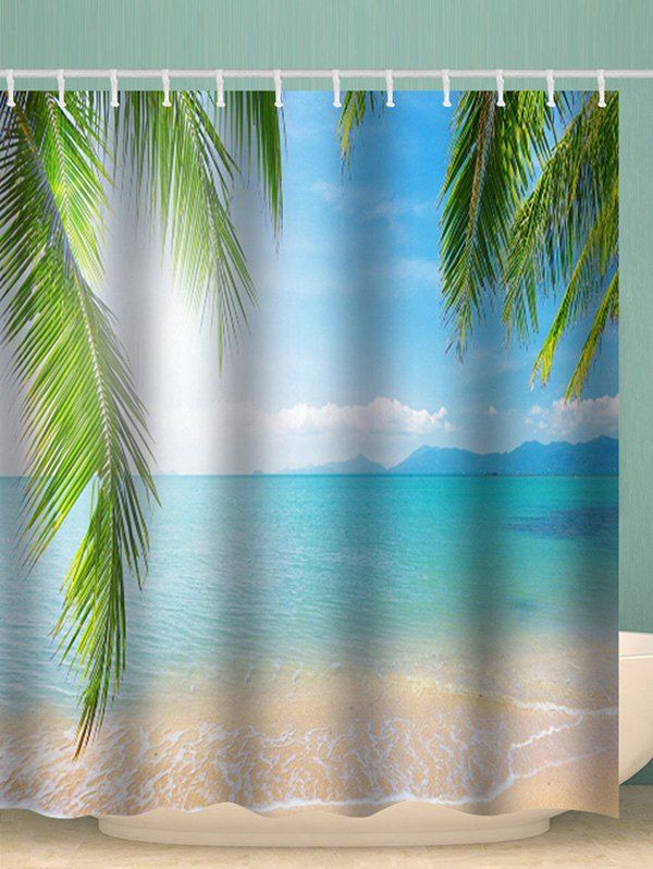 

Beach Sky Waterproof Shower Curtain, Multi