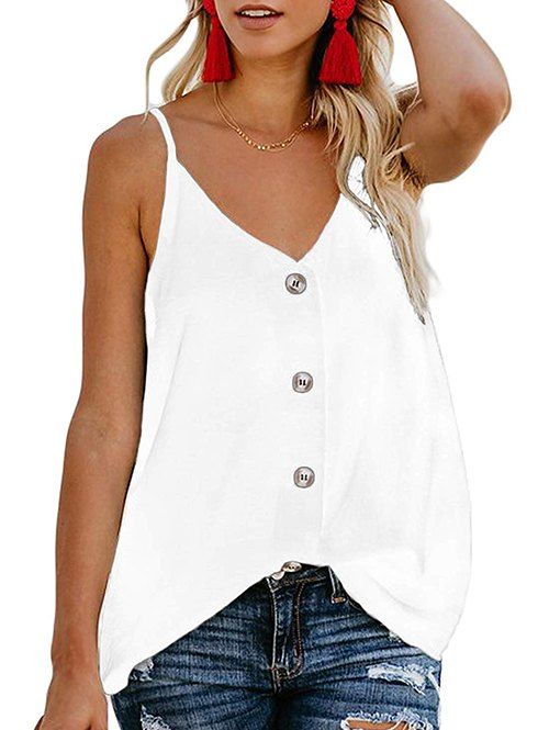 

Buttons Cami Top, White