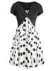 Cami Polka Dot Dress with Crop T-shirt -  