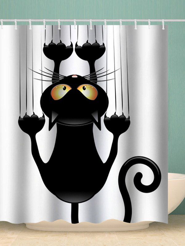 

Cat Claw Waterproof Shower Curtain, Multi