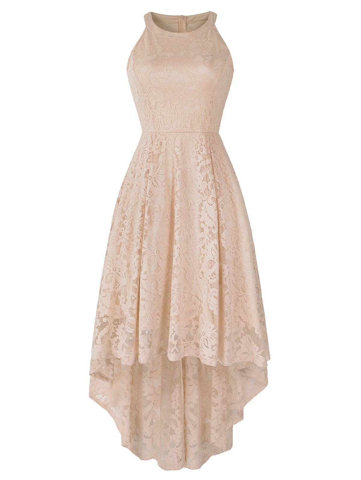 

Lace Sleeveless Party Dress, Apricot