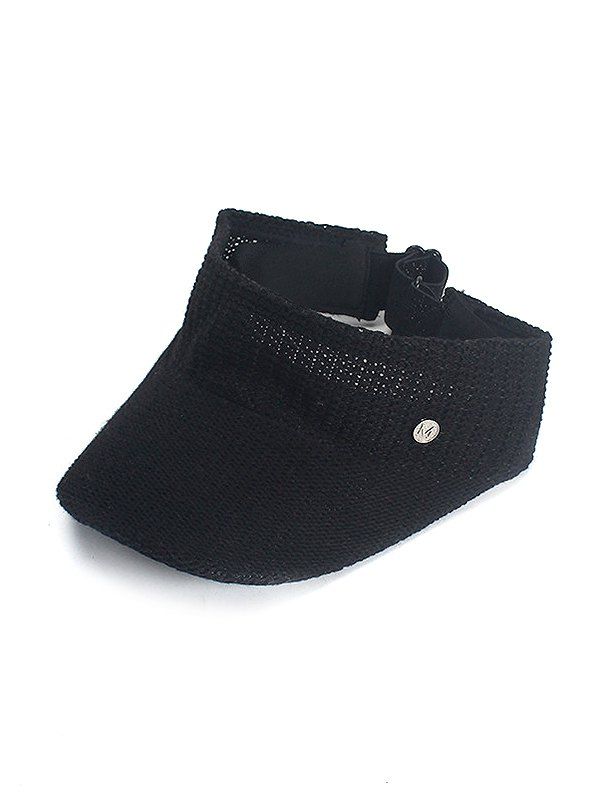 

Knitted Sun-proof Visor Cap, Black