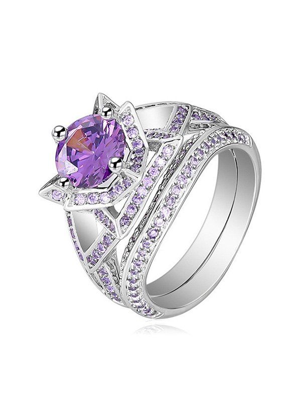 

Faux Amethyst Decoration Rings, Purple flower