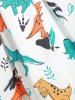 Dinosaur Print Sleeveless A Line Dress -  