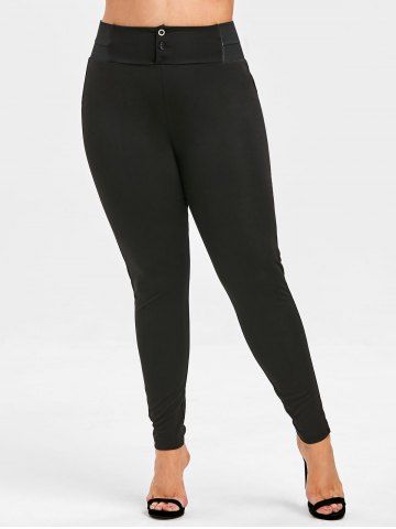 

Rosegal High Rise Skinny Plus Size Leggings, Black