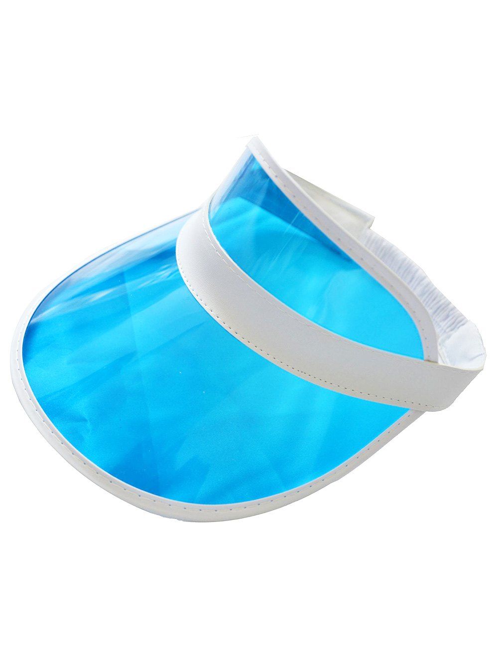 

Transparent Neon PVC Visor Cap, Deep sky blue
