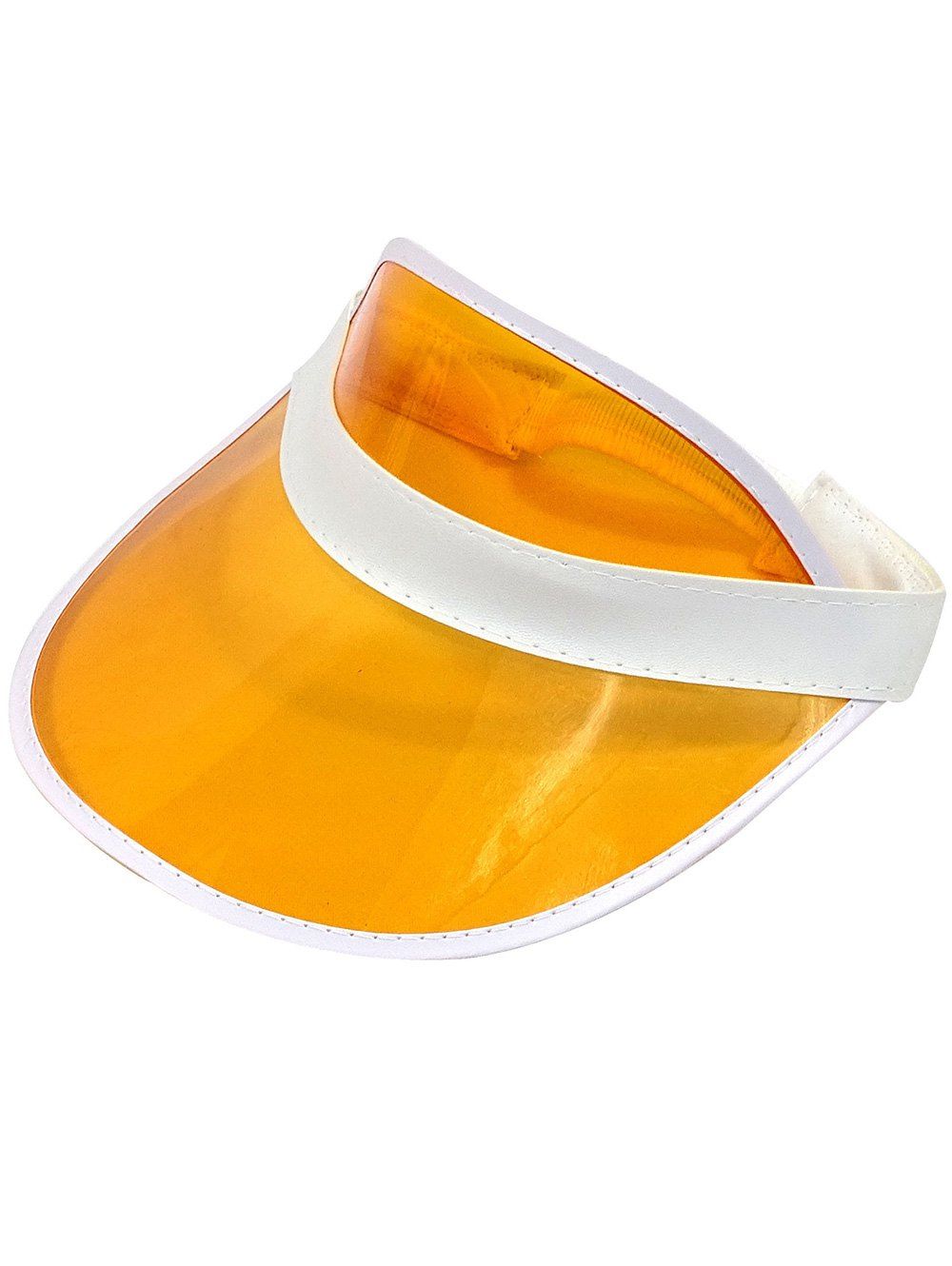

Transparent Neon PVC Visor Cap, Basket ball orange