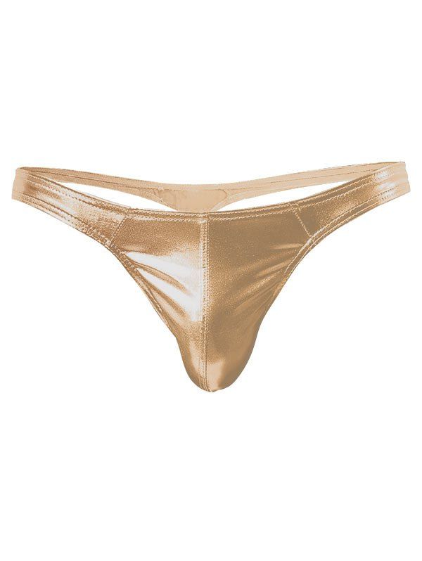 

Metallic Color Design Thongs, Gold