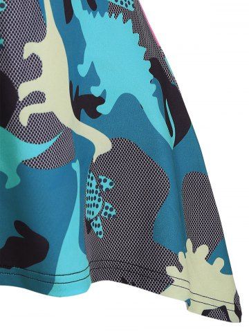 

Dinosaur Criss Cross Longline Tank Top, Multi