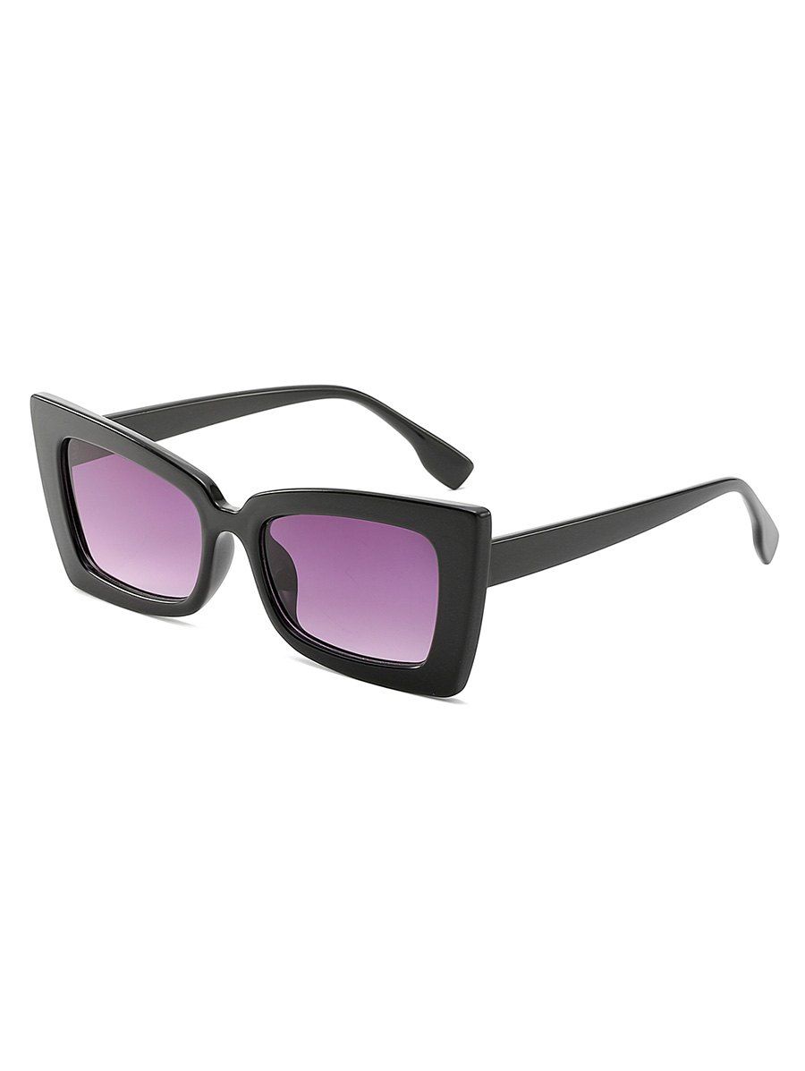 

UV-resistance Wide Brim Square Frame Sunglasses, Black