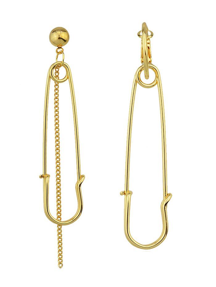 

Shape Safe Pin Drop Earrings, Gold