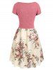 Cami Flower Dress with Crop T-shirt -  