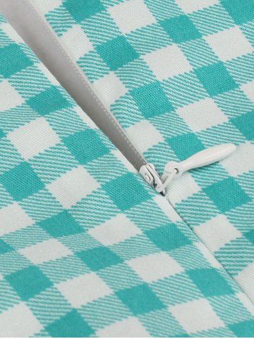 

Frilled Button Gingham 1950s Dress, Celeste