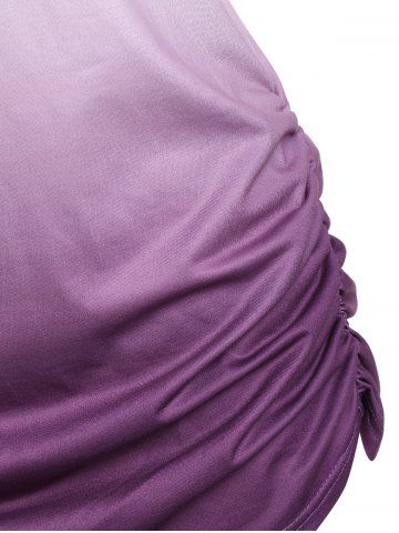 

Plus Size Ombre Ruched T Shirt, Multi