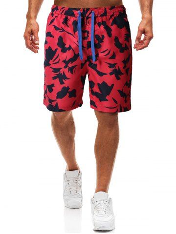 

Irregular Patter Print Casual Shorts, Multi